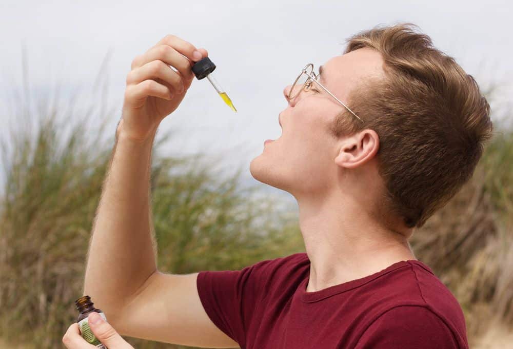 man using cbd